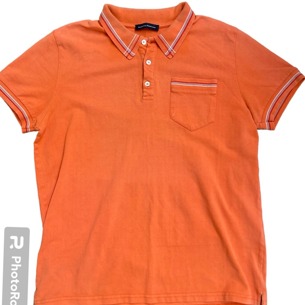 Massimo Rebecchi/ Polo Shirts/ Made in Italy/ Large/ Orange